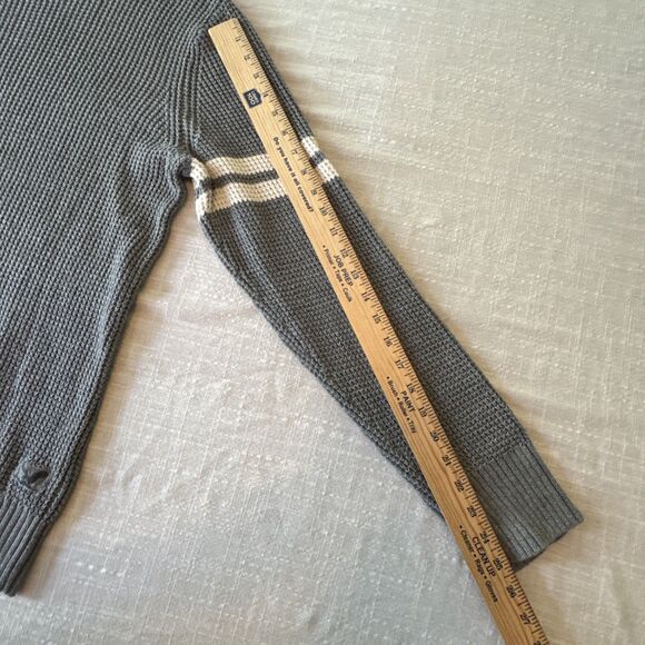 American Eagle Outfitters Gray Sweater Sz XL Waffle Knit Cotton Wool Midweight - Picture 8 of 8